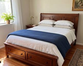 Bed is already disassembled. This is an AI photo of what it will look like.