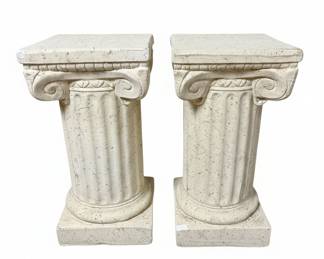Pair of Neoclassical Ionic Column Pedestals