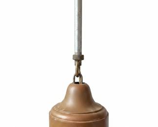 Antique 1920s–1930s Brass/Copper Pendant Light Fitter