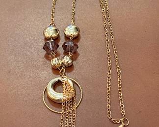 Costume Jewelry Statement Necklace with Tassel and Beads