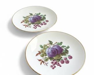 Tuscan Fine English Bone China Fruit Pattern Plates