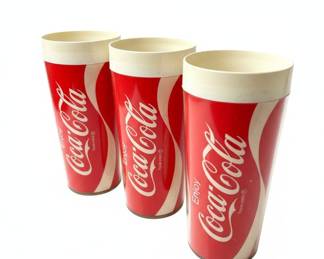 Vintage Coca-Cola Thermo-Serv Insulated Tumblers (Set of 3)
