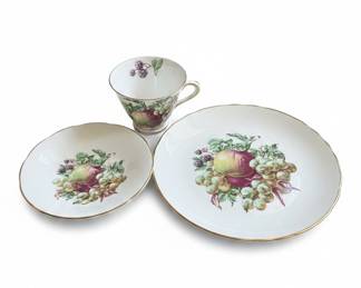 Tuscan Fine English Bone China Fruit Pattern Tea Set