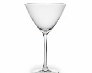 Set of Four Clear Glass Martini Glasses
