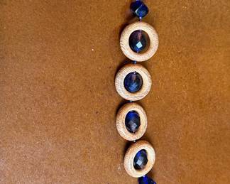 Beaded Fashion Bracelet with Wood and Glass