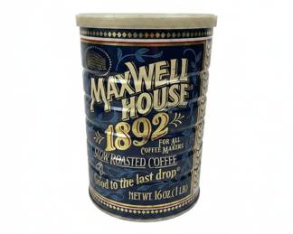 Vintage Maxwell House 1892 100th Anniversary 16 oz Coffee Tin