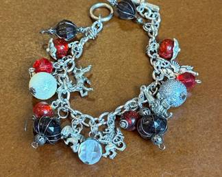 Vintage Heraldic Lion and Gnome Charm Bracelet