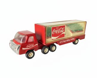 Buddy L Coca-Cola Delivery Truck with Trailer and Crates