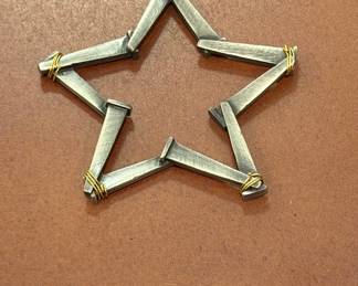 Handcrafted Horseshoe Nail Star Ornament