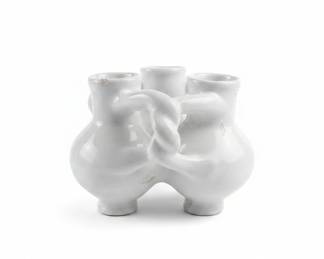 Portuguese Ceramic Triple-Vase Fuddling Cup