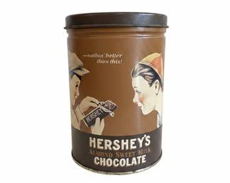 Vintage 1983 Hershey's Almond Sweet Milk Chocolate Tin - "Almond Boys"