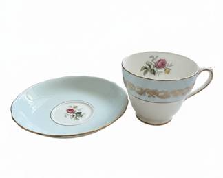 Adderley Fine Bone China Teacup and Saucer Set