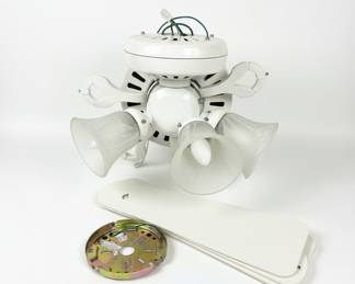 Hunter Studio Series White Three-Light Ceiling Fan