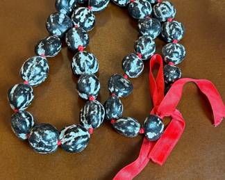Vintage Hawaiian Kukui Nut Lei Necklace
