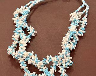 Multi-Strand Airy Crochet Seed Bead Necklace