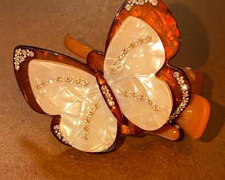 Butterfly Hair Claw Clip with Rhinestones