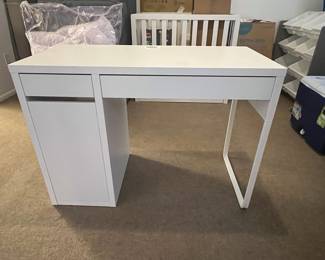IKEA Micke Desk with Drawer and Cabinet