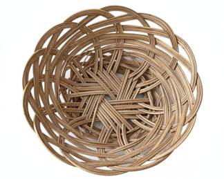 Woven Rattan Serving Bowl