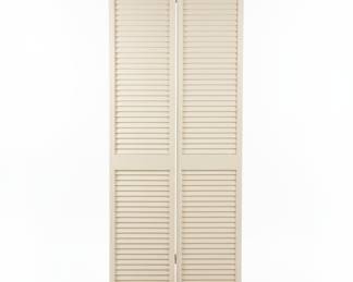 White Louvered Bi-Fold Closet Doors