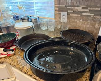 Cast Iron skillet, dutch oven, granite roaster