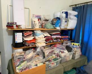 Fabric, sewing items, notions
