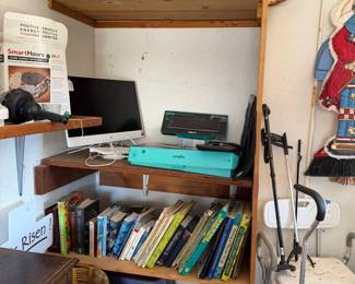 book, basket, computer