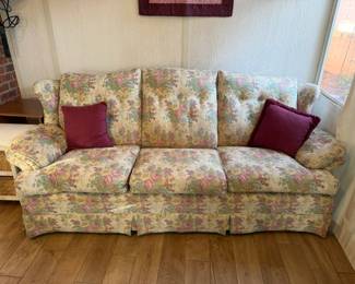 Granny Core!!! Floral sofa purchased from Cotterill Furniture Store in Guthrie