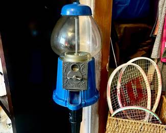 Vintage metal gum ball machine