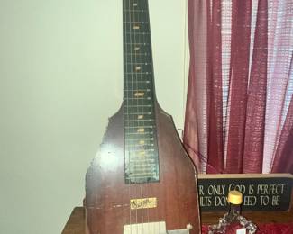 VINTAGE "SUPRO" ELECTRIC LAP SLIDE GUITAR & ACCS.