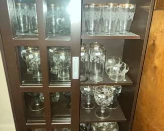 SMALL SLIDING DOOR DISPLAY CABINET