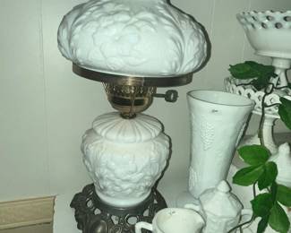A PAIR OF THESE FENTON LAMPS!