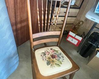ANTIQUE PRESSED BACK SEWING ROCKER