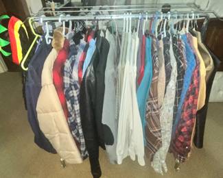 RACK OF MEN'S CLOTHES