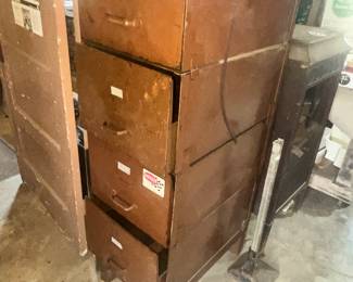 OLD METAL FILE CABINET