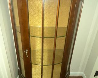 QUAINT BOWED-FRONT DISPLAY CABINET