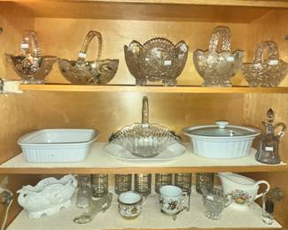 GLASS HANDLED BASKETS & MORE