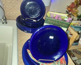 COBALT BLUE GLASS DISHES