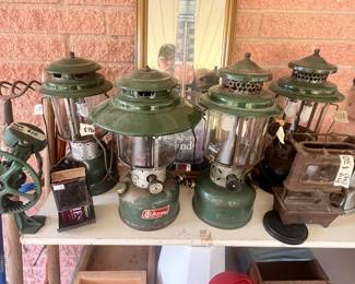 COLEMAN LANTERNS ON THE BACK PORCH!