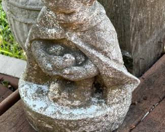 Weathered Concrete Garden Statue