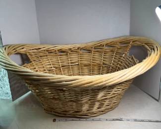 Woven Wicker Storage & Laundry Basket