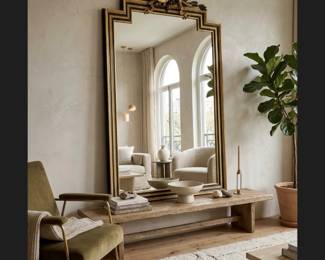 This computer generated image shows just how lovely our gold and ebonized Mirror will look in your contemporary home.
