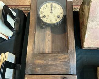 Antique time clock