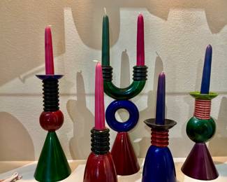 Modular Art, glass, taper, candles, different shapes, and forms