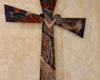 Abstract metal cross