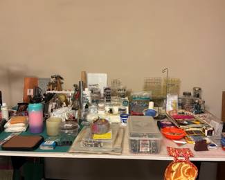 Come and check out all of the items you can use for sewing along with the adjustable table for sale