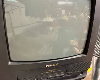 Portable TV with VHS recorder