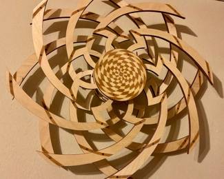 (2) Wooden kinetic moving wall art