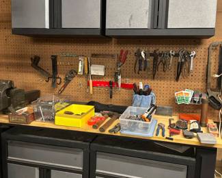 Set up cabinets and workbench cabinets