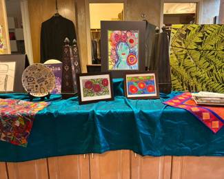 Variety of art and acrylic photo pictures