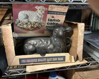 Cast iron lamb cake mold
